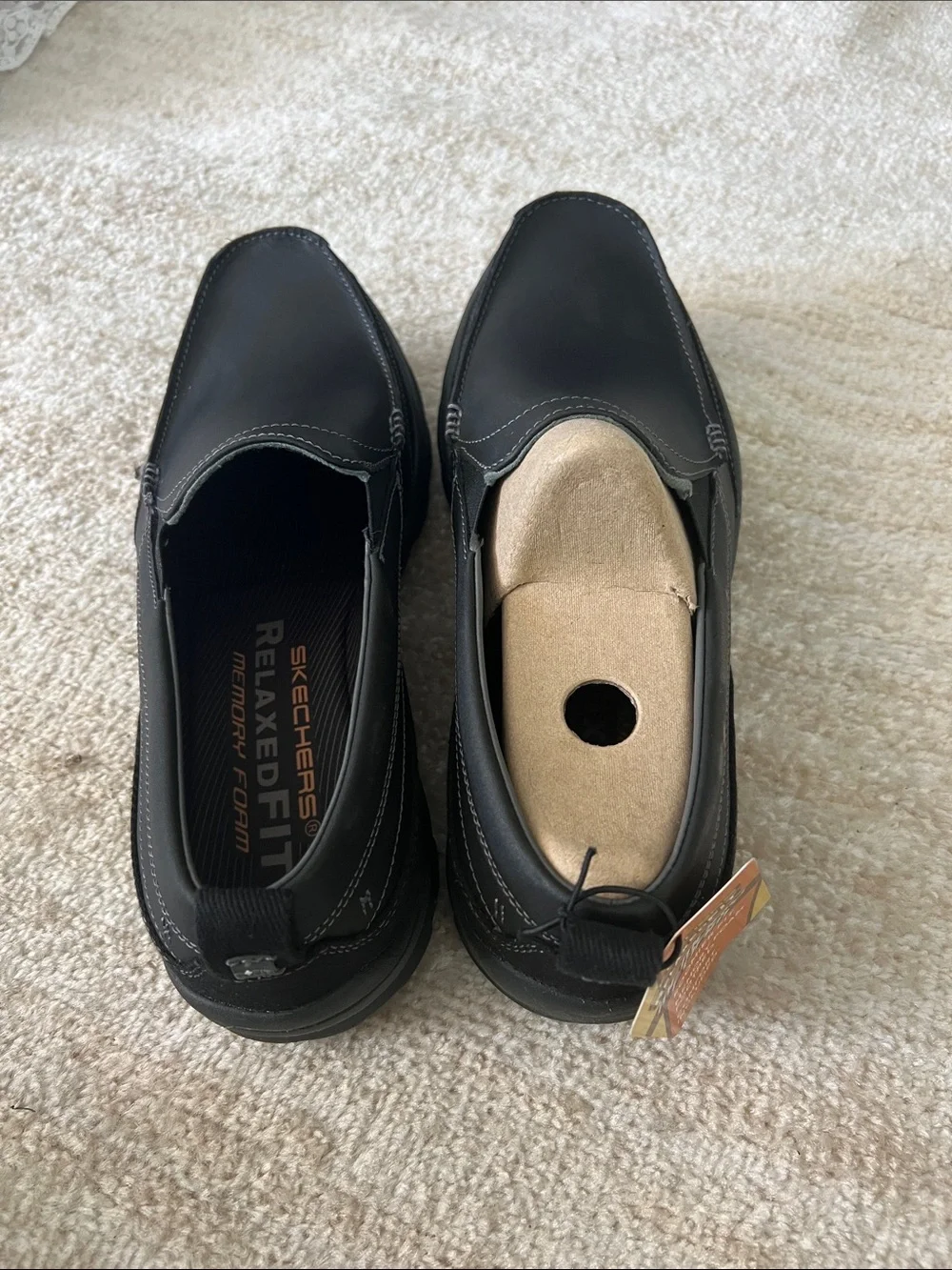 Skechers Men’s Black Slip-On relax fit memory foam Casual Loafers